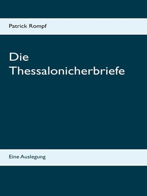cover image of Die Thessalonicherbriefe